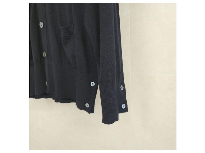 Thom Browne Wollcardigan in Navy mit Armbinde - Ansicht 5
