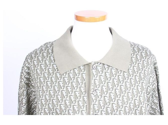 Dior Oblique Piqué Strickshirt mit kurzen Ärmeln XXL - Ansicht 5