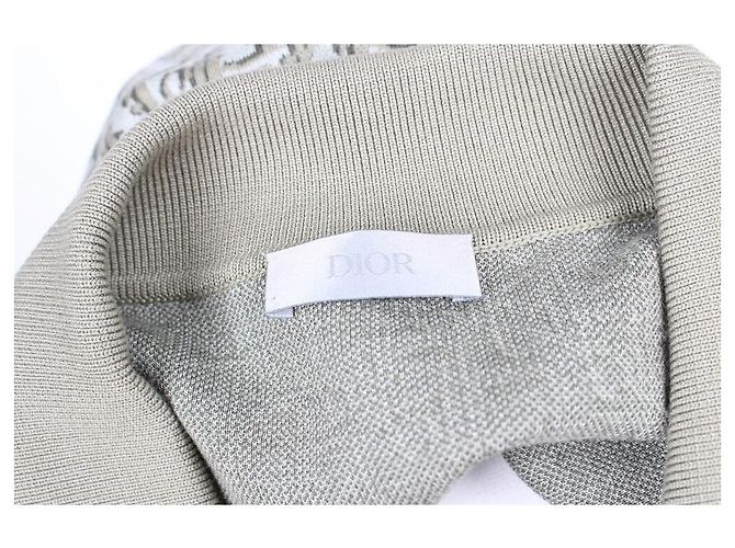 Dior Oblique Piqué Strickshirt mit kurzen Ärmeln XXL - Ansicht 7