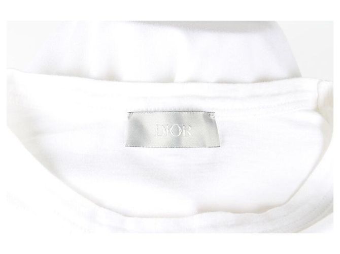 Dior T-Shirt Weiß mit besticktem Terry-Logo - Ansicht 7