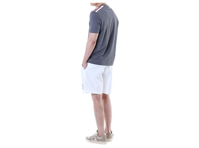 Brunello Cucinelli Pantaloncini a metà lunghezza con vita elastica e patch logo Tennis (White) - vista 11
