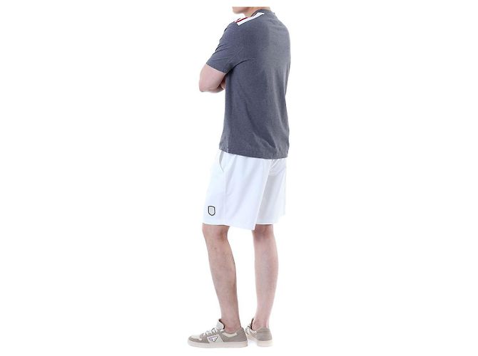 Brunello Cucinelli Pantaloncini a metà lunghezza con vita elastica e patch logo Tennis (White) - vista 12