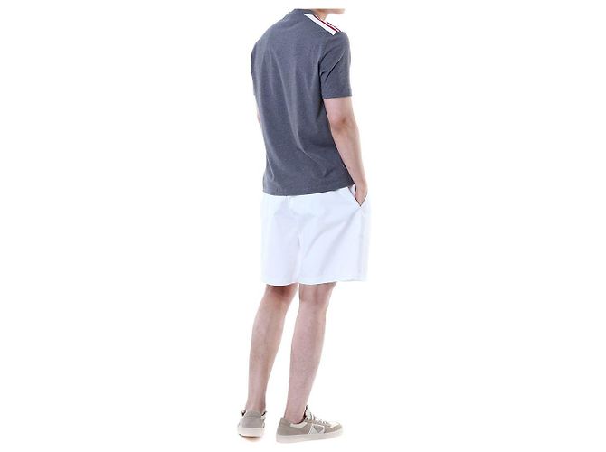 Brunello Cucinelli Pantaloncini a metà lunghezza con vita elastica e patch logo Tennis (White) - vista 14