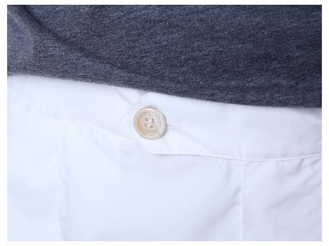 Brunello Cucinelli Pantaloncini a metà lunghezza con vita elastica e patch logo Tennis (White) - vista 15