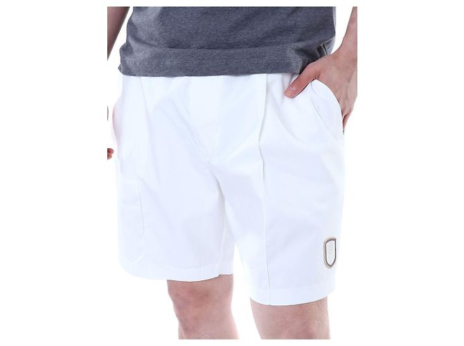 Brunello Cucinelli Pantaloncini a metà lunghezza con vita elastica e patch logo Tennis (White) - vista 5