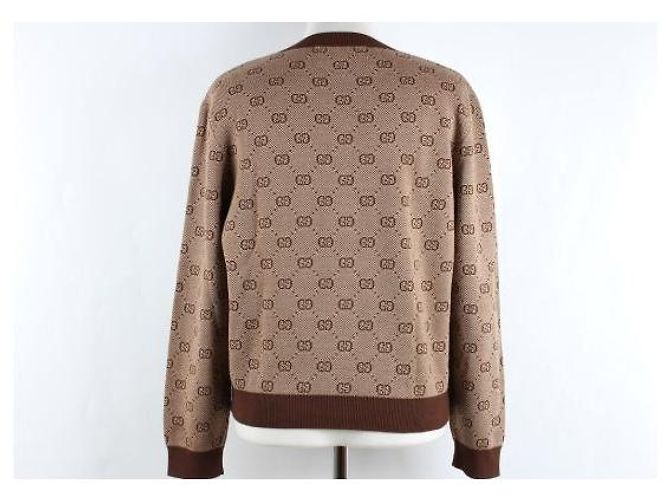 Gucci GG Jacquard Langarmstrick braun - Ansicht 5