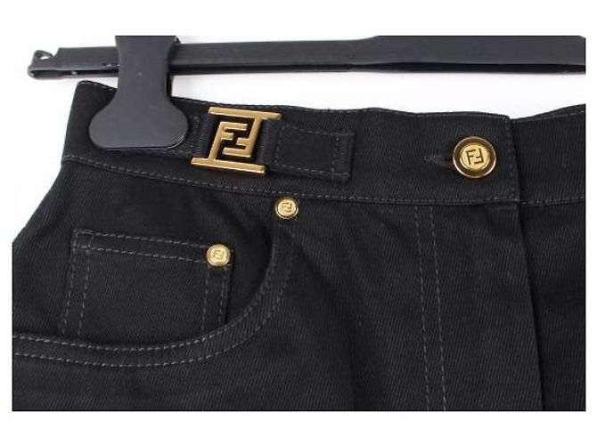 Fendi Falda de algodón chapada en oro - vista 3