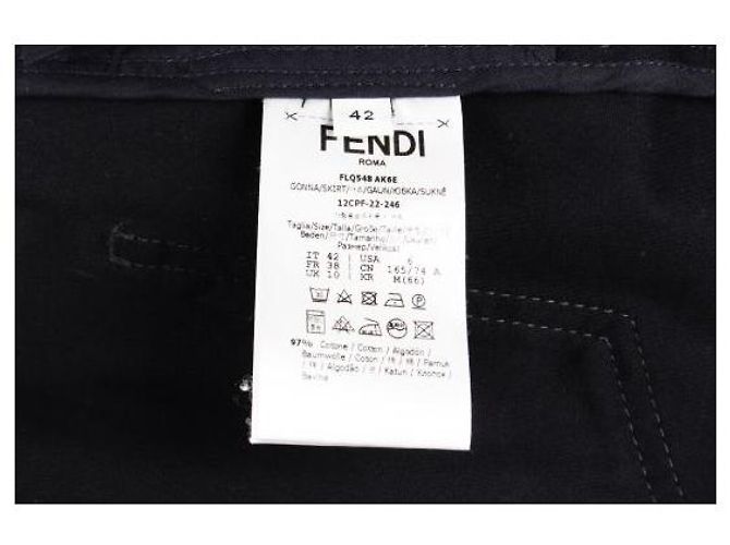 Fendi Falda de algodón chapada en oro - vista 7
