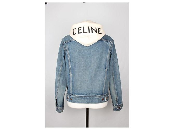 Céline Jeansjacke mit Kapuze Blau - Ansicht 2