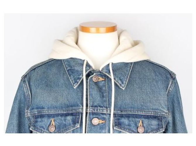 Céline Jeansjacke mit Kapuze Blau - Ansicht 5