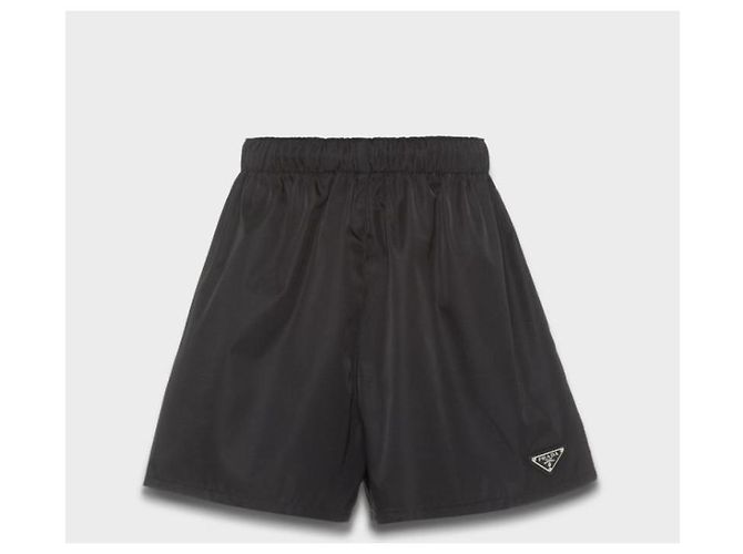 Prada Pantaloncini Re-Nylon Black - vista 2