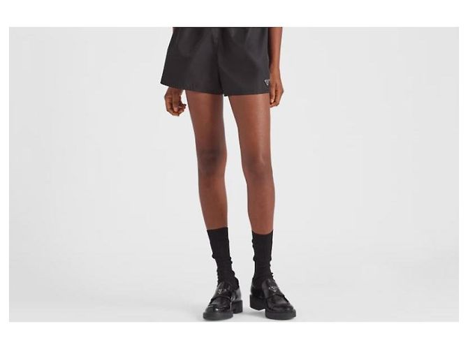 Prada Pantaloncini Re-Nylon Black - vista 6
