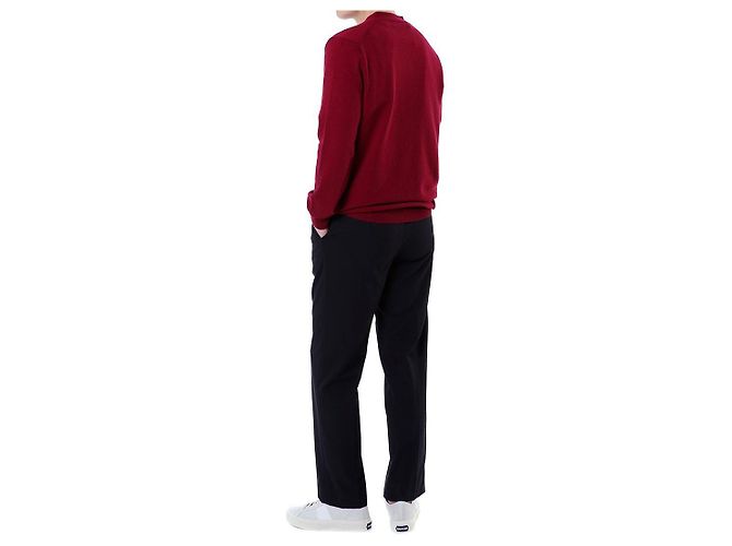 Comme Des Garcons V-Ausschnitt Strickcardigan aus Wolle mit rotem Herz-Patch - Ansicht 23