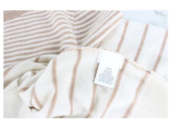 Brunello Cucinelli Kaschmir Strickpullover gestreift beige - Ansicht 8