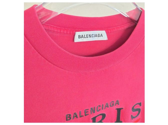 Balenciaga T-shirt a maniche corte rossa da donna con logo ricamato - vista 4