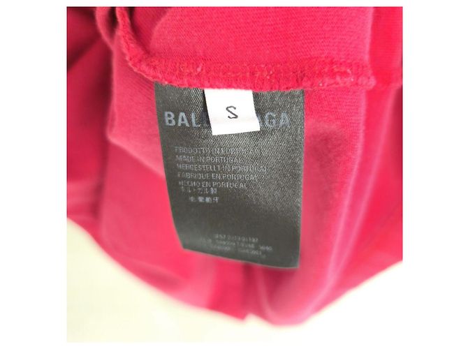 Balenciaga T-shirt a maniche corte rossa da donna con logo ricamato - vista 6
