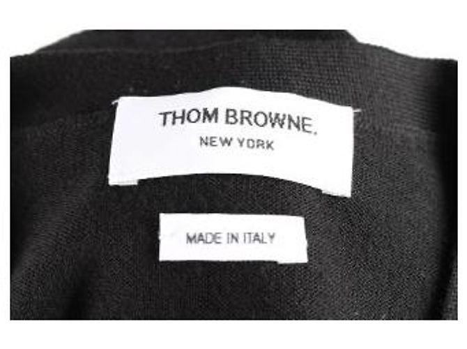 Thom Browne Rebeca de lana a rayas para mujer negra - vista 8