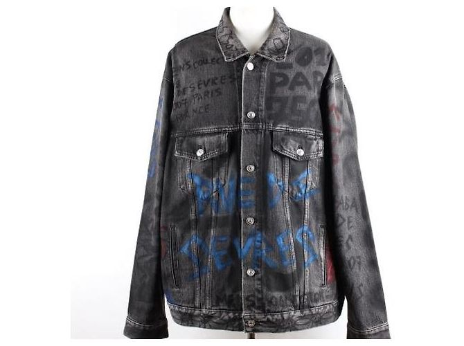 Balenciaga Graffiti Denim Jacke - Ansicht 2