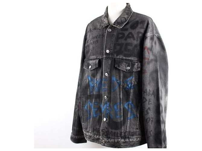 Balenciaga Graffiti Denim Jacke - Ansicht 3