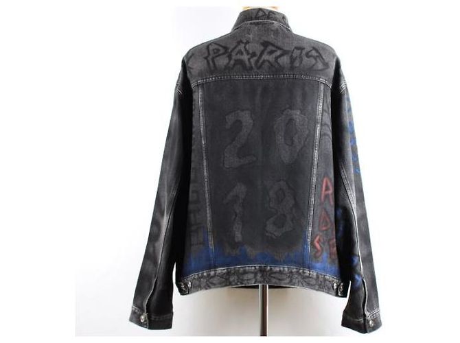 Balenciaga Graffiti Denim Jacke - Ansicht 5