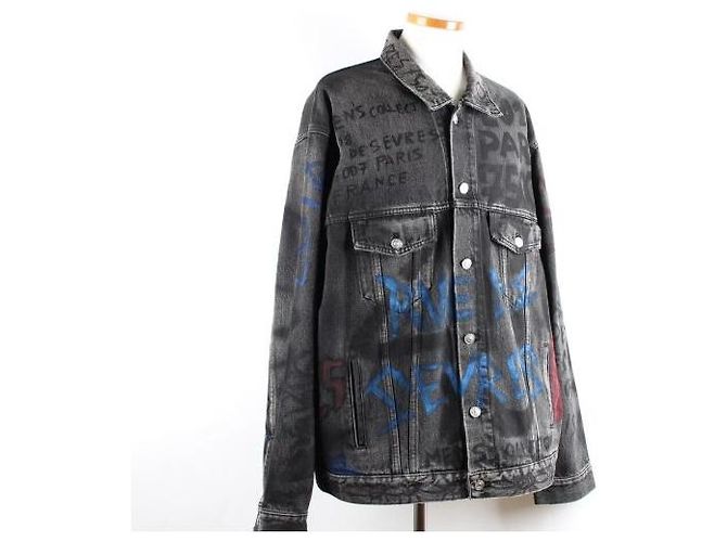 Balenciaga Graffiti Denim Jacke - Ansicht 7
