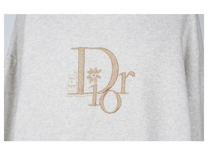 Dior Limited Edition Fleece-Sweatshirt mit besticktem Logo Gray - Ansicht 6
