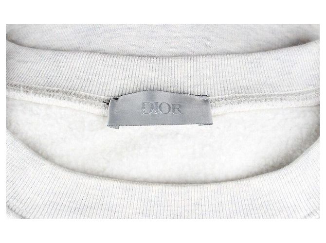 Dior Limited Edition Fleece-Sweatshirt mit besticktem Logo Gray - Ansicht 7
