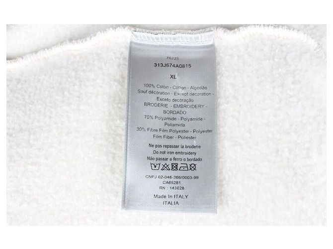 Dior Limited Edition Fleece-Sweatshirt mit besticktem Logo Gray - Ansicht 8