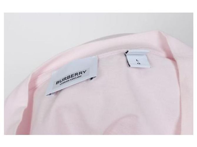 Burberry Oversized T-Shirt aus Stretch-Baumwolle mit rosa Logo-Print - Ansicht 6