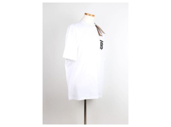 Burberry Monogram Oversized Kurzarm-T-Shirt für Herren Weiß - Ansicht 2