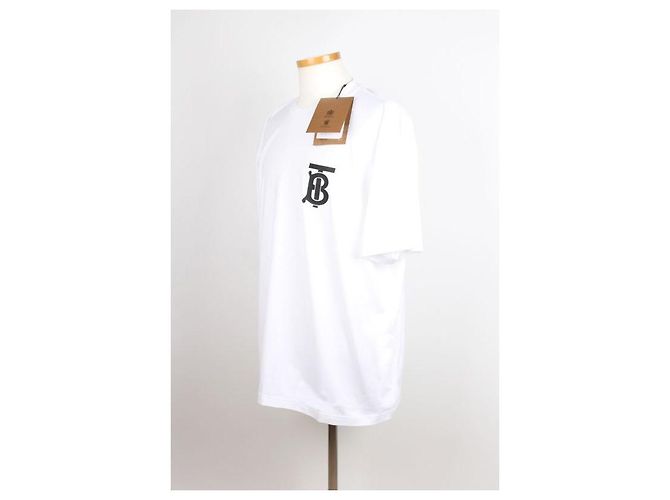Burberry Monogram Oversized Kurzarm-T-Shirt für Herren Weiß - Ansicht 6