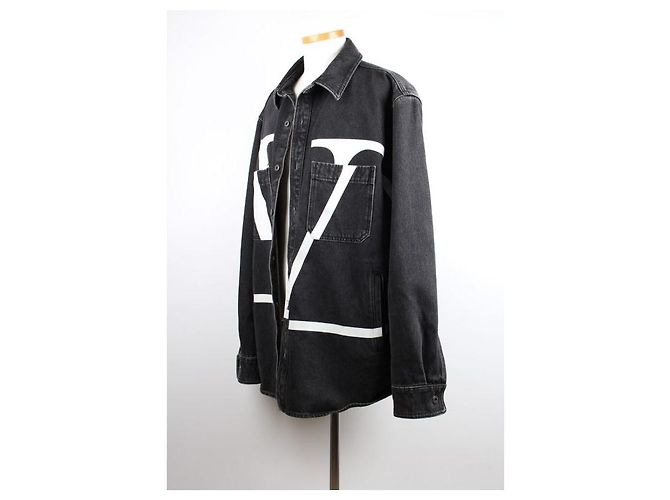 Valentino Schwarze Denimjacke XL - Ansicht 2
