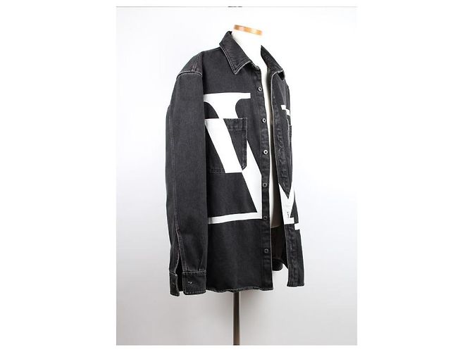 Valentino Schwarze Denimjacke XL - Ansicht 6