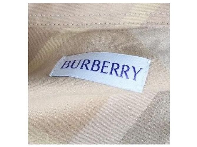 Burberry Überdimensioniertes Baumwollhemd Kariert Beige - Ansicht 15