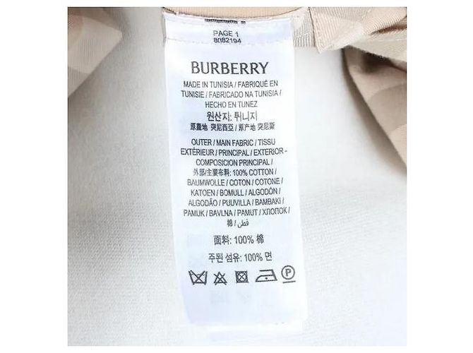 Burberry Überdimensioniertes Baumwollhemd Kariert Beige - Ansicht 8