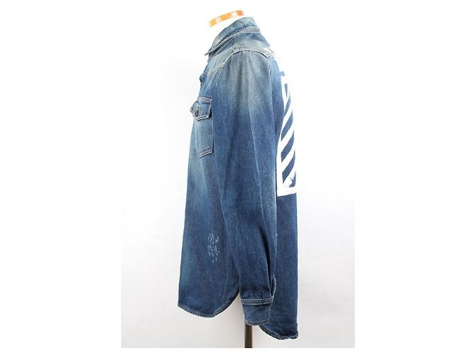 Giacca di jeans Off White blu - vista 4