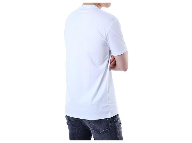 Philipp Plein Steel Leder-Patch Basic Round T-Shirt (White) - Ansicht 20
