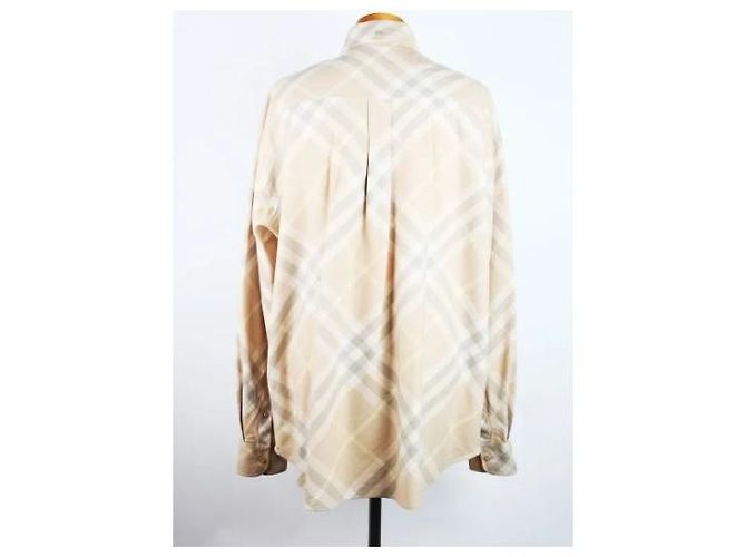 Burberry Überdimensioniertes Baumwollhemd Kariert Beige - Ansicht 2