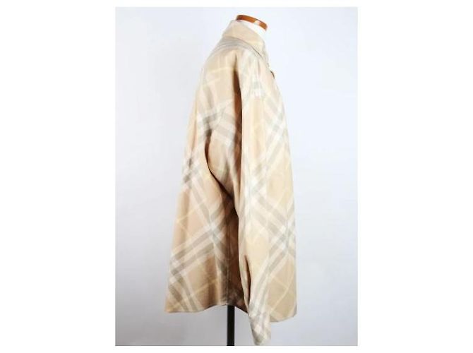 Burberry Überdimensioniertes Baumwollhemd Kariert Beige - Ansicht 4
