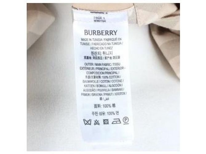 Burberry Überdimensioniertes Baumwollhemd Kariert Beige - Ansicht 8