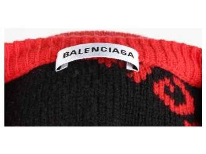 Balenciaga Multi Logo Strickpullover Rot - Ansicht 6