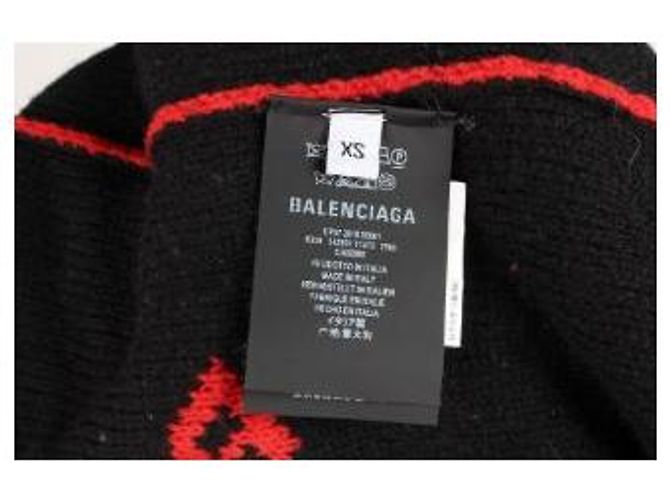 Balenciaga Multi Logo Strickpullover Rot - Ansicht 7