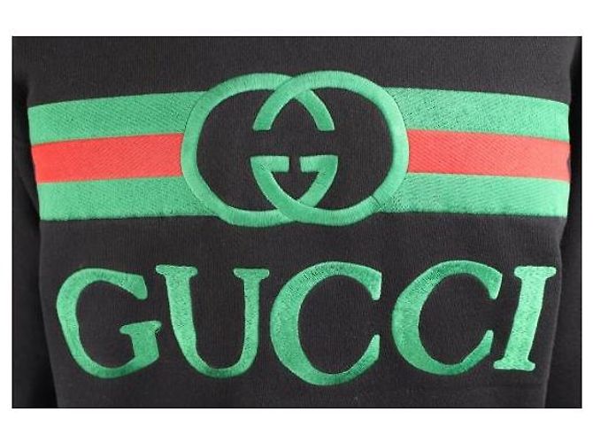 Gucci Sweatshirt mit besticktem Logo Schwarz - Ansicht 2