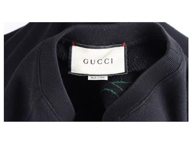 Gucci Sweatshirt mit besticktem Logo Schwarz - Ansicht 6