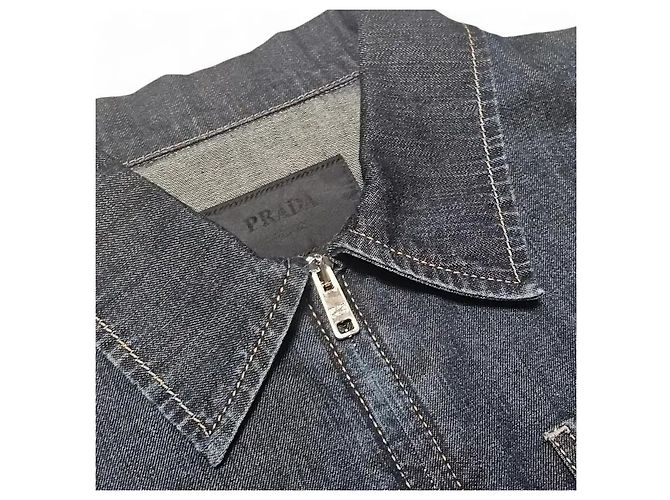 Prada Giacca in denim chiaro con zip
Giacca blu da uomo - vista 11