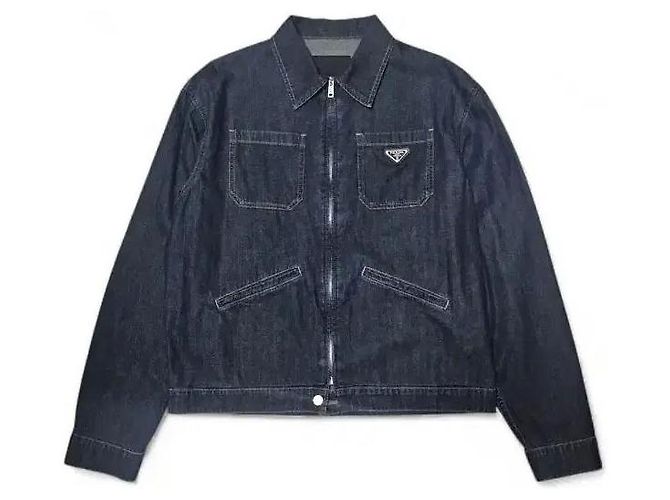 Prada Giacca in denim chiaro con zip
Giacca blu da uomo - vista 12