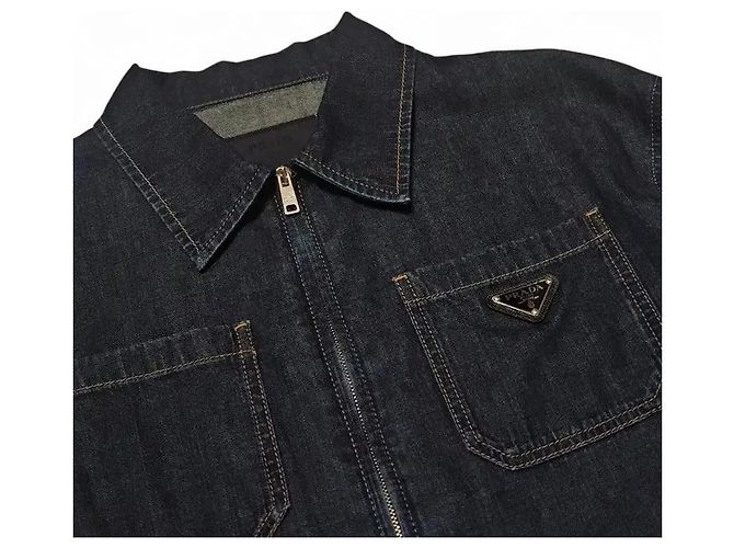 Prada Giacca in denim chiaro con zip
Giacca blu da uomo - vista 5