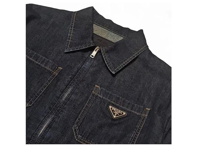 Prada Giacca in denim chiaro con zip
Giacca blu da uomo - vista 6