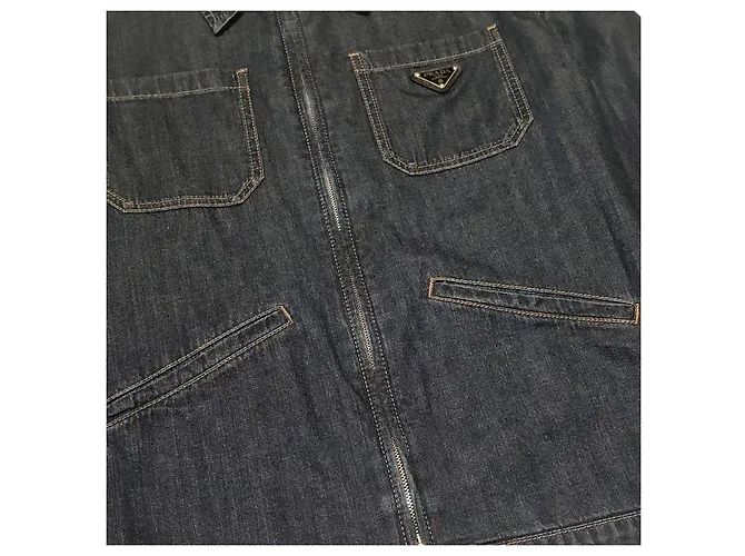 Prada Giacca in denim chiaro con zip
Giacca blu da uomo - vista 7