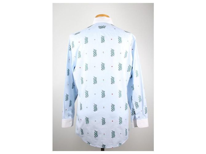 Gucci Schlangenhemd Blau Leder - Ansicht 4